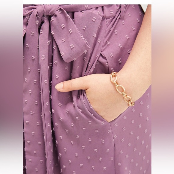 BloomChic Plus Size 2XL Plain Wrap Ruffles Pocket Belted High Low Hem Dress us18 - Picture 6 of 8